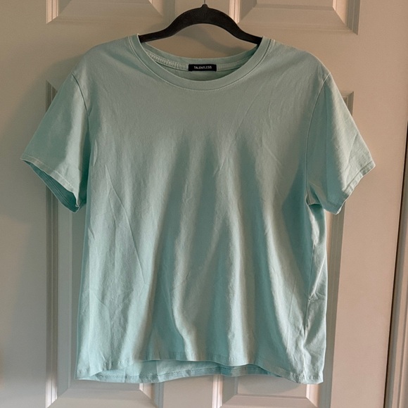 TALENTLESS Tops - TALENTLESS Blue Short Sleeve Tee